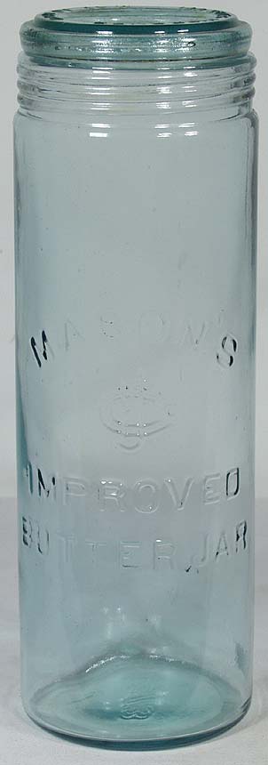 VERY SCARCE 3-Qt Size MASONS CFJCo IMPROVED BUTTER JAR
