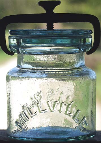 Sharp HALF PINT MILLVILLE Fruit Jar Base: WTCo